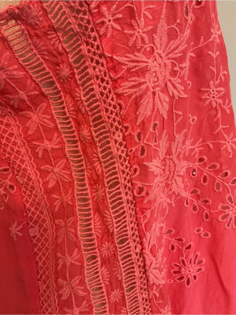 Johnny Was Calypso Coral Eyelet Embroidered Tank - Picture 8 of 10